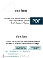 Loops: Genome 559: Introduction To Statistical and Computational Genomics Prof. James H. Thomas