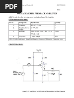 Expt 1 Voltage Series Feedback Apmlifier