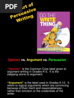 Argumentative Writing