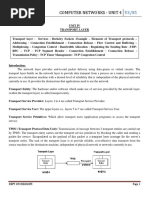 Computer Networks - Unit 4: Dept of Cse, Rgcet