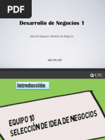 2B DN1 Idea de Negocio y Modelo de Negocio