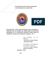 2017 Aplicación Del Clown Como Estrategia para Favorecer La Expresión Oral en Alumnos Del Primer Grado de Educación Secundaria de La Insti7 PDF