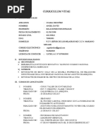 Curriculum Vitae Actualizado Al 01 de Febrero Del 2019