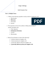 Biology Cells Practice Test