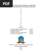 Contrastive Analysis in Nominal Affixation Between English and Batak Toba Language A R R A N G E D