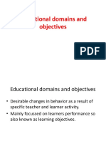 Educational Domains and Objectives