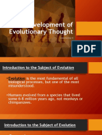 Development of Evolutionary Thought