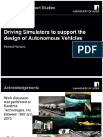 Driving Simulators To Support The Design of Autonomous Vehicles