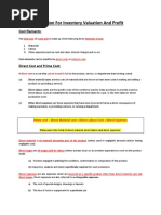 Cost Classification For Inventory Valuation and Profit