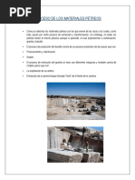 Proceso de Los Materiales Pétreos