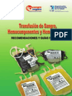 Guia de Transfusiones de Sangre, Hemocomponentes y Hemoderivados PDF