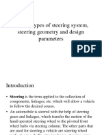 Various Types of Steering System, Steering Geometry