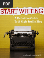 Start Writing A Definitive Guide To Writing A High Traffic Blog PDF