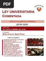 Nueva Ley Univeristaria Comentada PERUANA