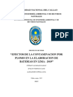 Efectos de La Contaminacion de Plomo en La Fabricacion de Baterias