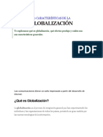 10 CARACTERÍSTICAS DE LA Globalizacion