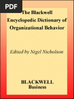 Blackwell Encyclopedic Dictionary of Organizational Behavior PDF