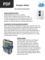 KWC New Machine Instructions