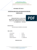 Informe Tecnico Estudio de Suelos PDF