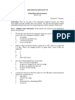 Midterm Examination Iii Intermediate Microeconomics