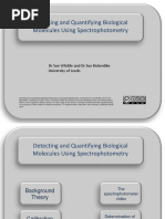 Detecting and Quantifying Biological Molecules Using Spectrophotometry