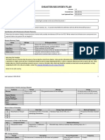 Disaster Recovery Plan: Help Using This Template