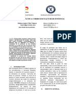 Informe 2: Práctica Correcion Factor de Potencia