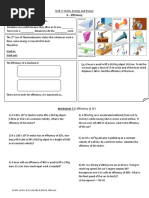 6 - Efficiency: Unit 7: Work, Energy and Power