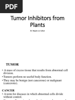 Tumour Inhibitors From Plants