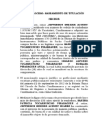 Proceso de Saneamiento de Titulacion PROCESAL