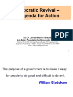 Democratic Revival - An Agenda For Action Presentation - For Congress Electoral Reforms Committee - 4 Feb2013 - The Hindu Centre