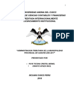 INFORME DE TESIS DE Administracion Tributaria de La Municipalidad Provincial de