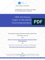 Class 12th Chemistry Chapter 1 (The Solid State) Important Unsolved Questions PDF