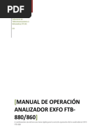 Manual de Configuración EXFO FTB-880