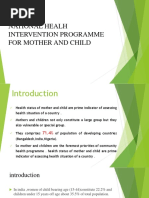 National Healh Intervention Programme For Mother and Child