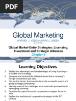 Global Marketing: Global Market-Entry Strategies: Licensing, Investment and Strategic Alliances