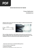 Shear Behaviour of Beam