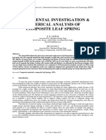 Experimental Investigation & Numerical Analysis of Composite Leaf Spring