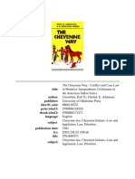 LLEWELLYN The Cheyenne Way - Conflict and Case Law in Primitive PDF