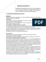 Memoria Descriptiva de Independización en Un Edificio Multifamiliar