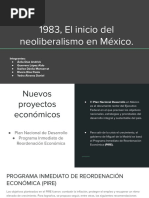 1983, El Inicio Del Neoliberalismo en México.