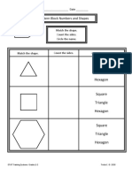 Pattern Block Numbers and Shapes: Square Triangle Hexagon