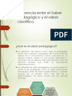 Diferencia Entre El Saber Pedagógico y El Saber Científico