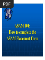 ASAM 101: How To Complete The ASAM Placement Form