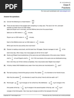 Grade 5 Fractions in