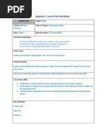 Appendix 1: Lesson Plan (Template)