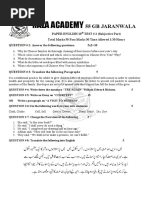 English 10th Chapter Wise Tests PDF