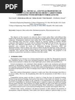 Mechanical, Physical, and Wear Properties of Polypropylene Reinforced Short Carbon Fiber Composites With Different Fiber Length