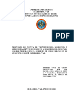 Propuesta de Planta de Transferencia, Selección y Aprovechamiento de Residuos y Desechos Sólidos para Lograr Mejoras en El Servi