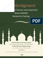 An Abridgment of The Most Famous and Important Weak Ahadith Related To Fasting PDF